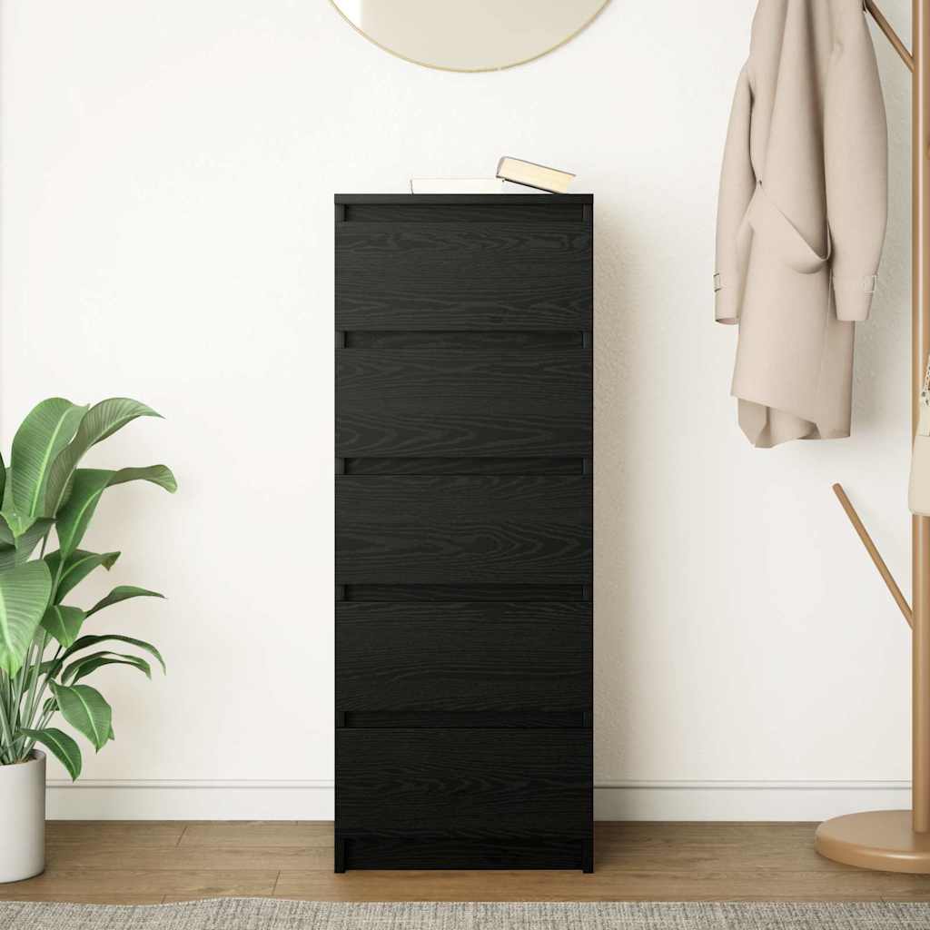 Buffet avec tiroirs chêne noir 37,5x35x99 cm bois d'ingénierie - XIOS