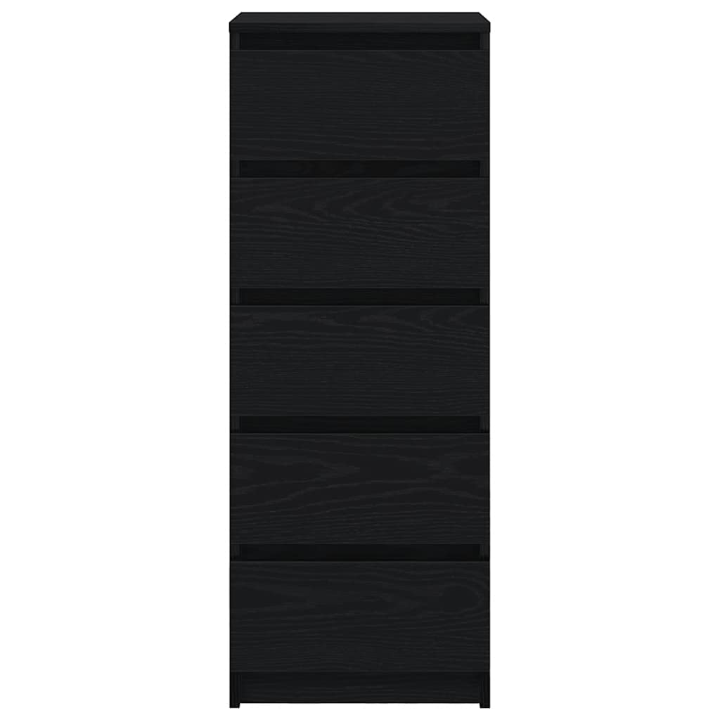 Buffet avec tiroirs chêne noir 37,5x35x99 cm bois d'ingénierie - XIOS