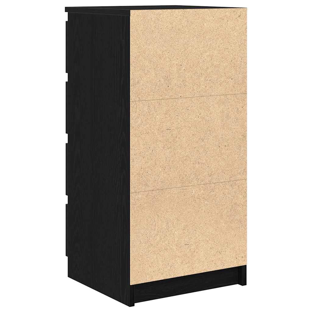 Buffet avec tiroirs chêne noir 37,5x35x99 cm bois d'ingénierie - XIOS