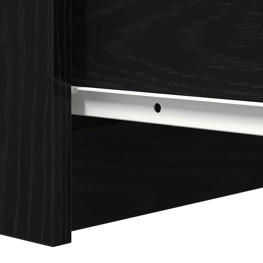 Buffet avec tiroirs chêne noir 37,5x35x99 cm bois d'ingénierie - XIOS