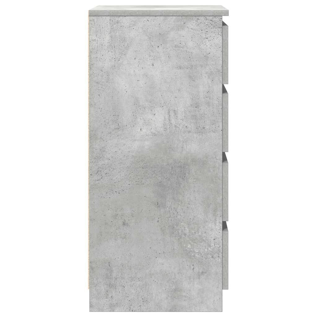 Buffet avec tiroirs gris béton 37,5x35x99 cm bois d'ingénierie - XIOS