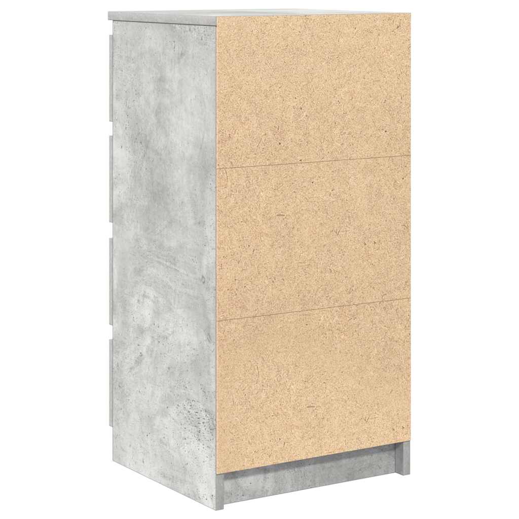 Buffet avec tiroirs gris béton 37,5x35x99 cm bois d'ingénierie - XIOS