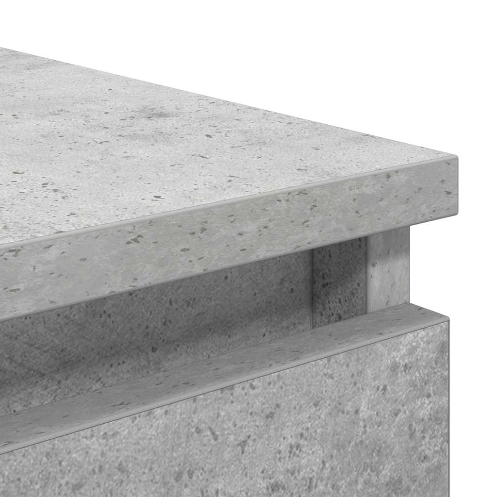 Buffet avec tiroirs gris béton 37,5x35x99 cm bois d'ingénierie - XIOS