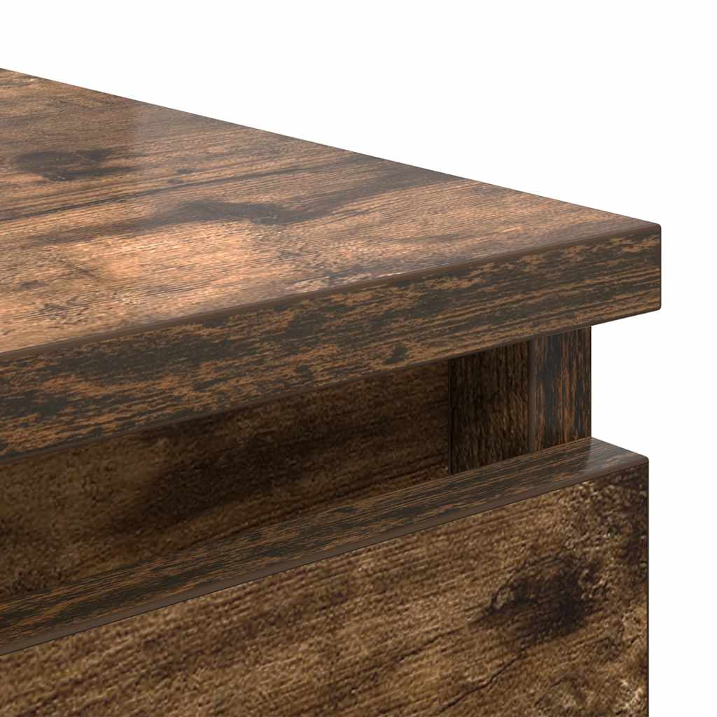 Buffet avec tiroirs chêne fumé 37,5x35x99 cm bois d'ingénierie - XIOS