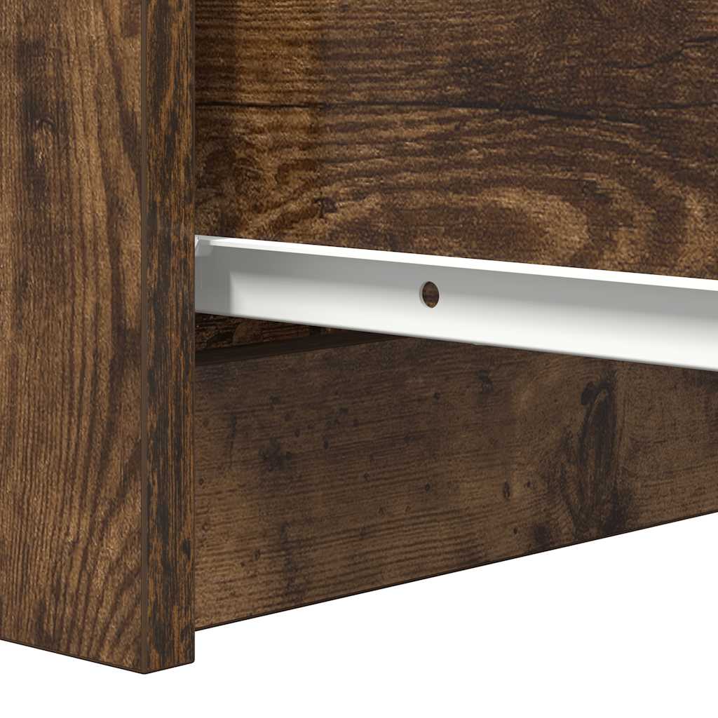 Buffet avec tiroirs chêne fumé 37,5x35x99 cm bois d'ingénierie - XIOS