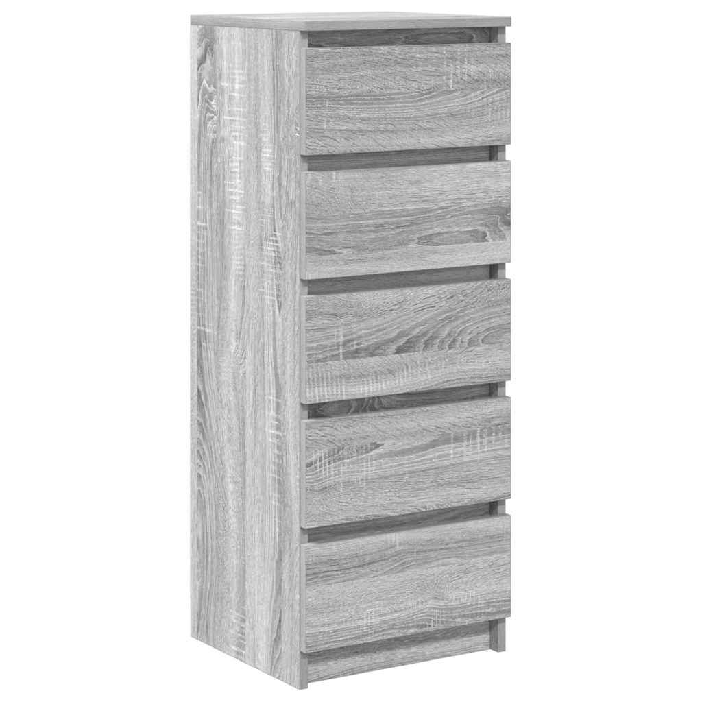 Buffet avec tiroirs sonoma gris 37,5x35x99 cm bois d'ingénierie - XIOS