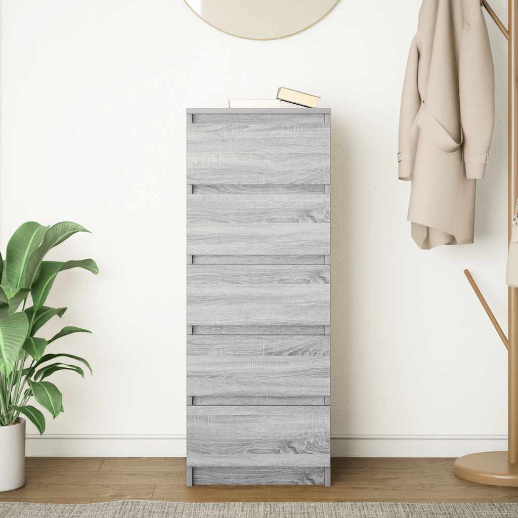 Buffet avec tiroirs sonoma gris 37,5x35x99 cm bois d'ingénierie - XIOS