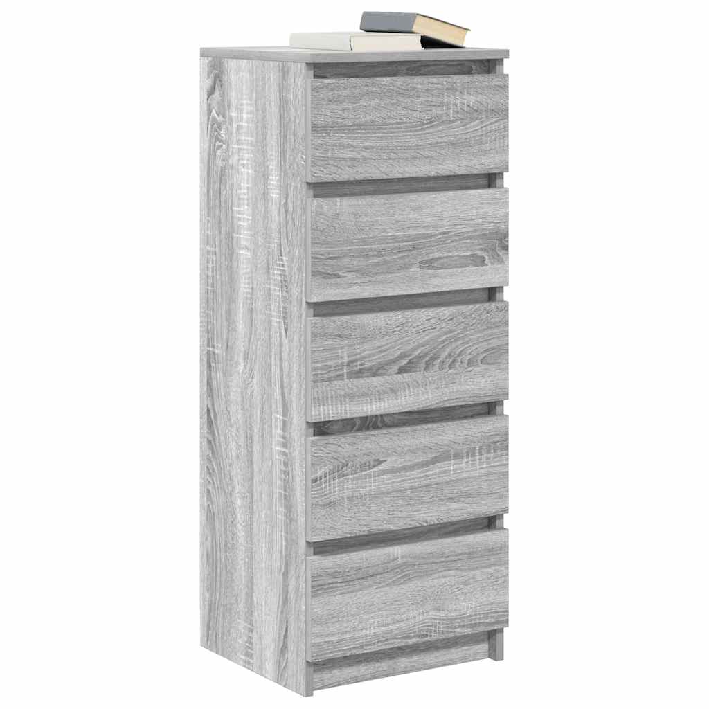 Buffet avec tiroirs sonoma gris 37,5x35x99 cm bois d'ingénierie - XIOS