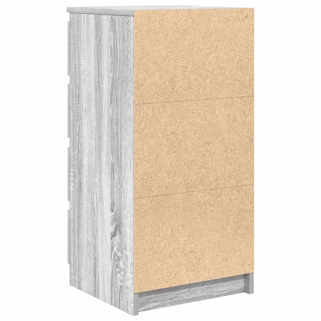 Buffet avec tiroirs sonoma gris 37,5x35x99 cm bois d'ingénierie - XIOS