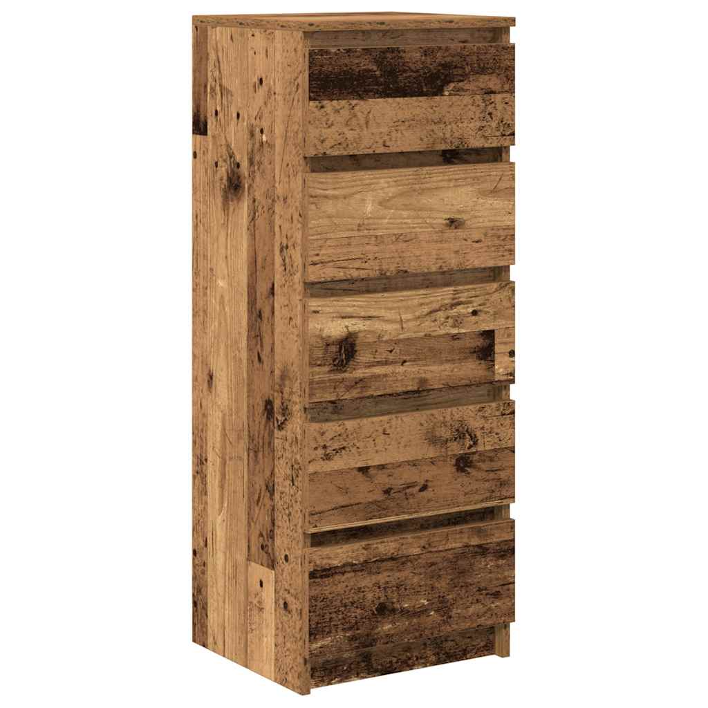 Buffet avec tiroirs vieux bois 37,5x35x99 cm bois d'ingénierie - XIOS