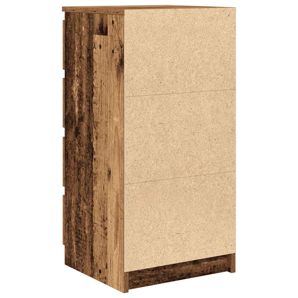 Buffet avec tiroirs vieux bois 37,5x35x99 cm bois d'ingénierie - XIOS