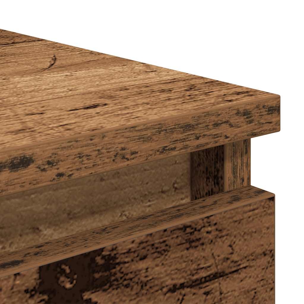 Buffet avec tiroirs vieux bois 37,5x35x99 cm bois d'ingénierie - XIOS