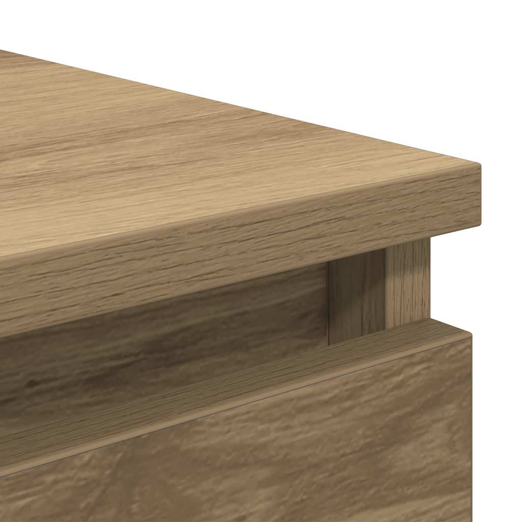 Buffet et tiroirs chêne artisanal 37,5x35x99 cm bois ingénierie - XIOS