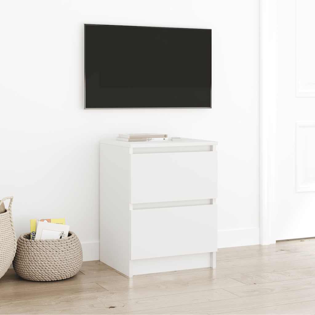 Meuble TV blanc 40x35x54 cm bois d'ingénierie - XIOS