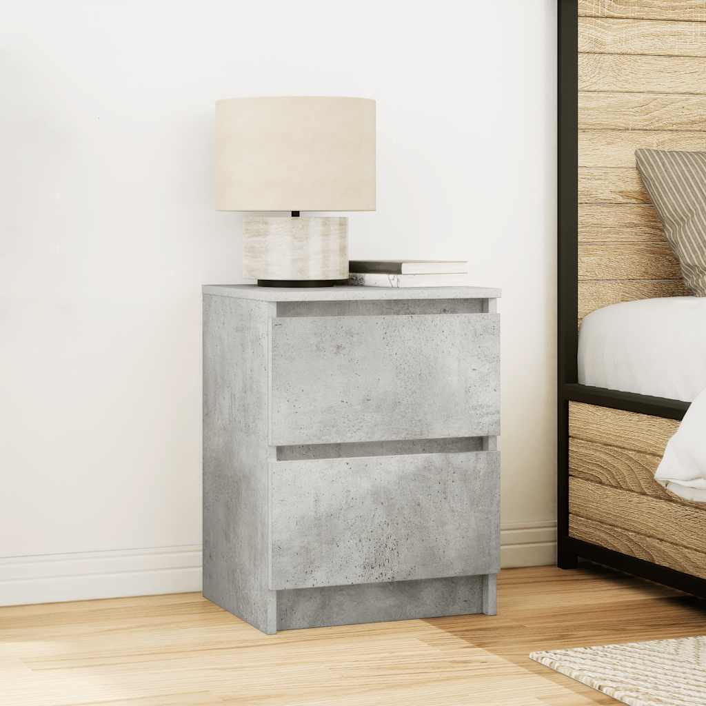 Meuble TV gris béton 40x35x54 cm bois d'ingénierie - XIOS