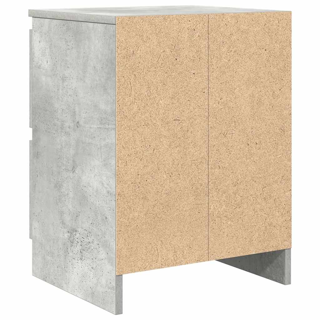 Meuble TV gris béton 40x35x54 cm bois d'ingénierie - XIOS