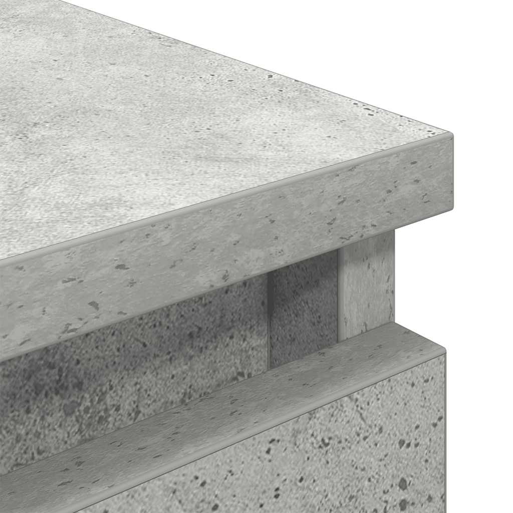 Meuble TV gris béton 40x35x54 cm bois d'ingénierie - XIOS