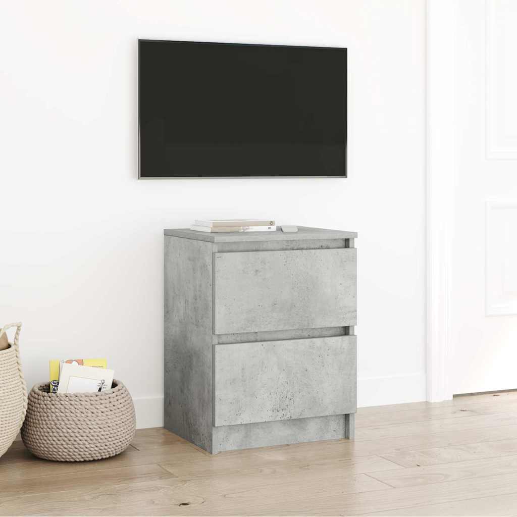 Meuble TV gris béton 40x35x54 cm bois d'ingénierie - XIOS