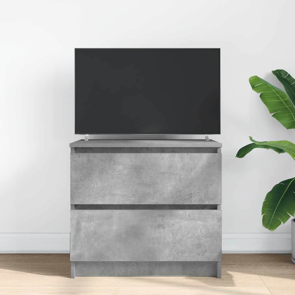 Meuble TV gris béton 60x35x54 cm bois d'ingénierie - XIOS