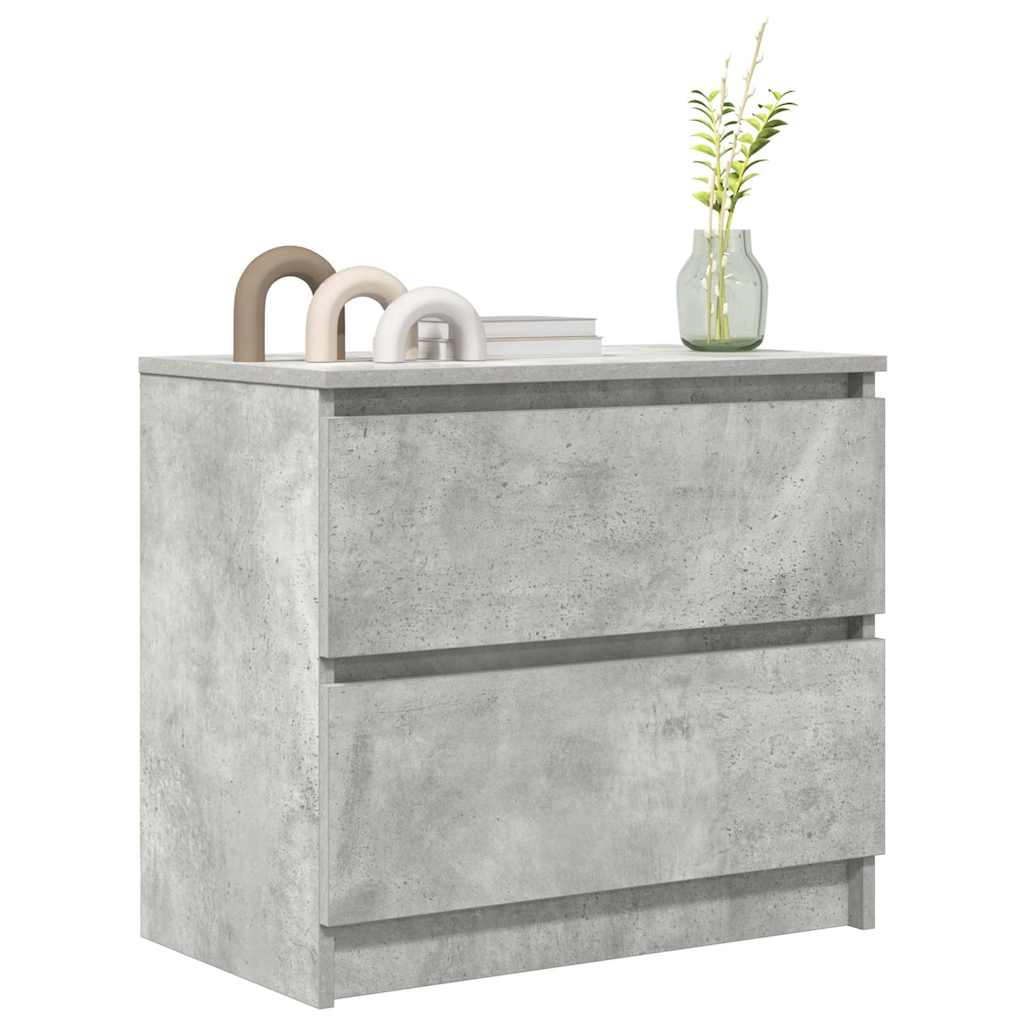 Meuble TV gris béton 60x35x54 cm bois d'ingénierie - XIOS