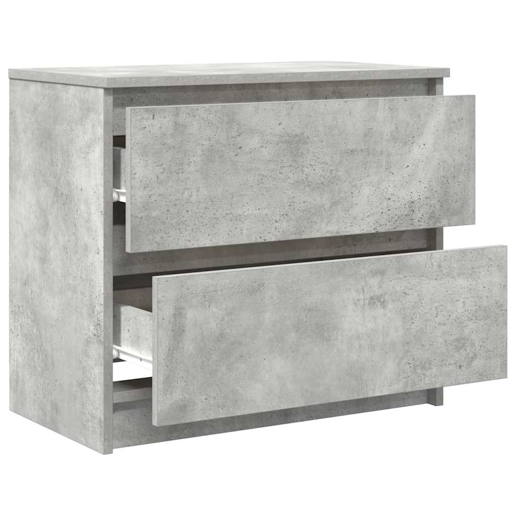 Meuble TV gris béton 60x35x54 cm bois d'ingénierie - XIOS