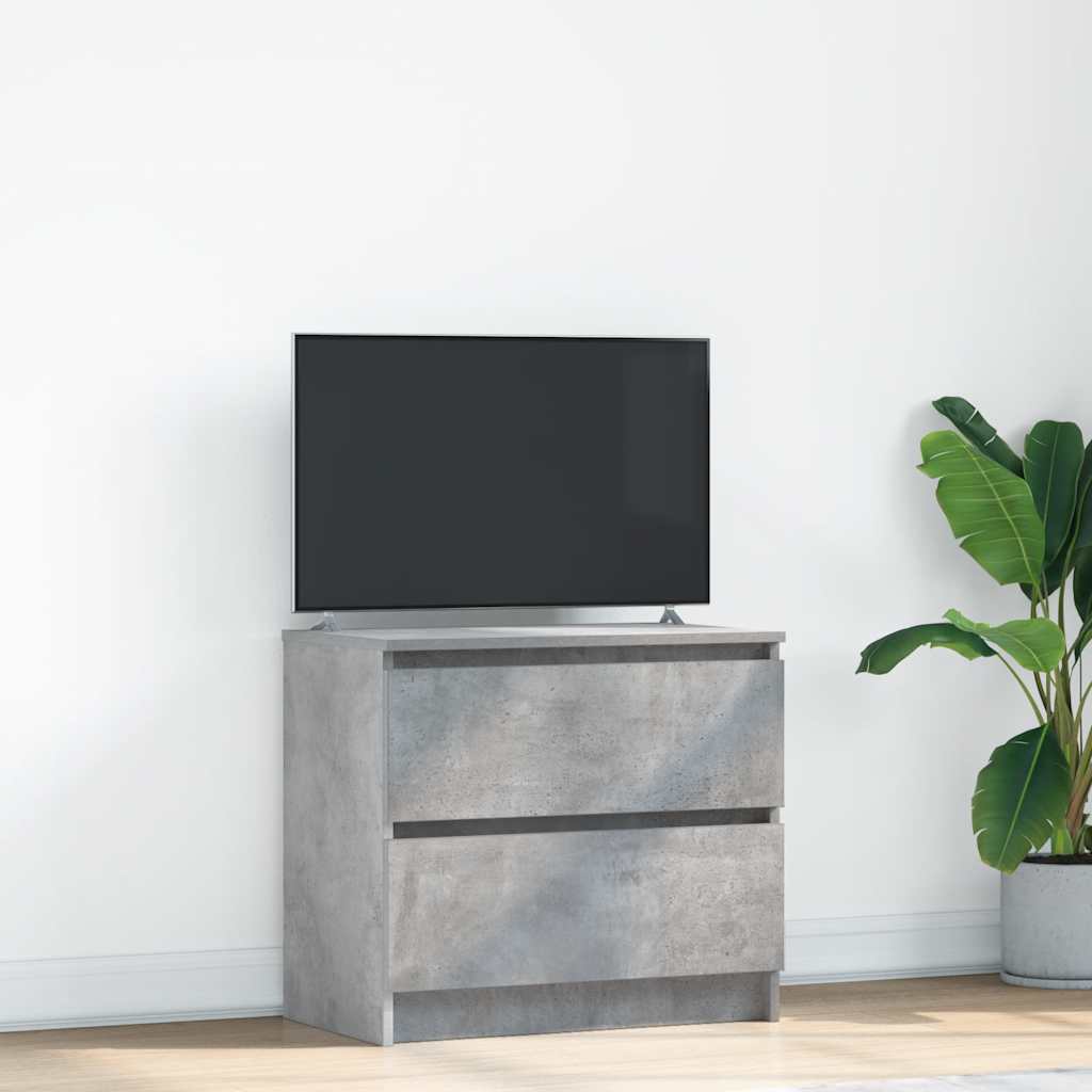 Meuble TV gris béton 60x35x54 cm bois d'ingénierie - XIOS