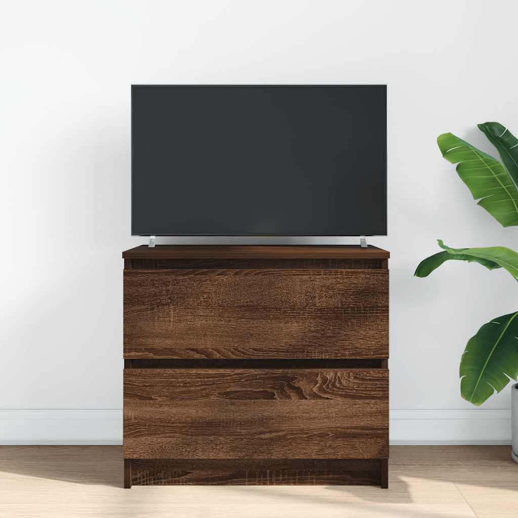 Meuble TV chêne marron 60x35x54 cm bois d'ingénierie - XIOS
