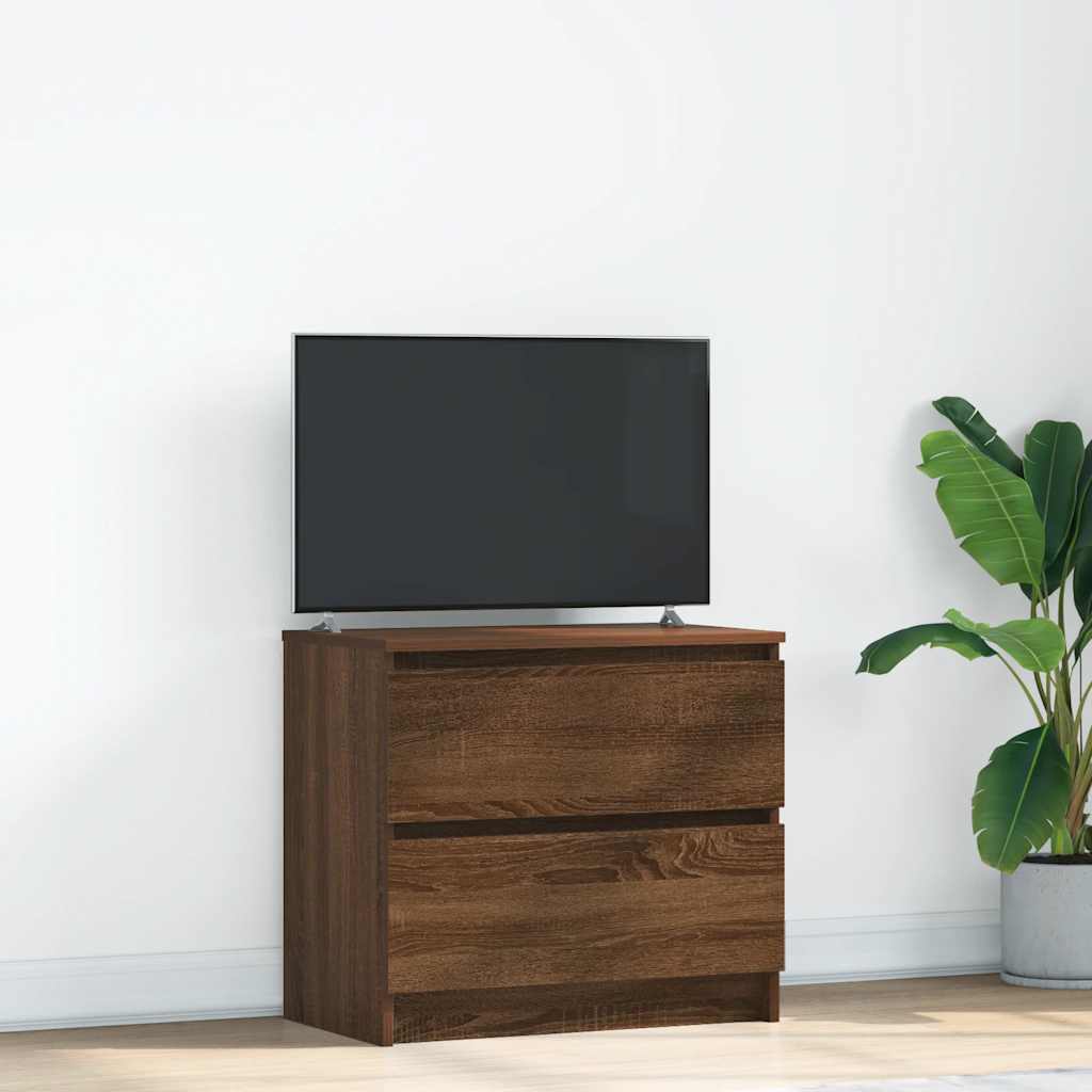 Meuble TV chêne marron 60x35x54 cm bois d'ingénierie - XIOS