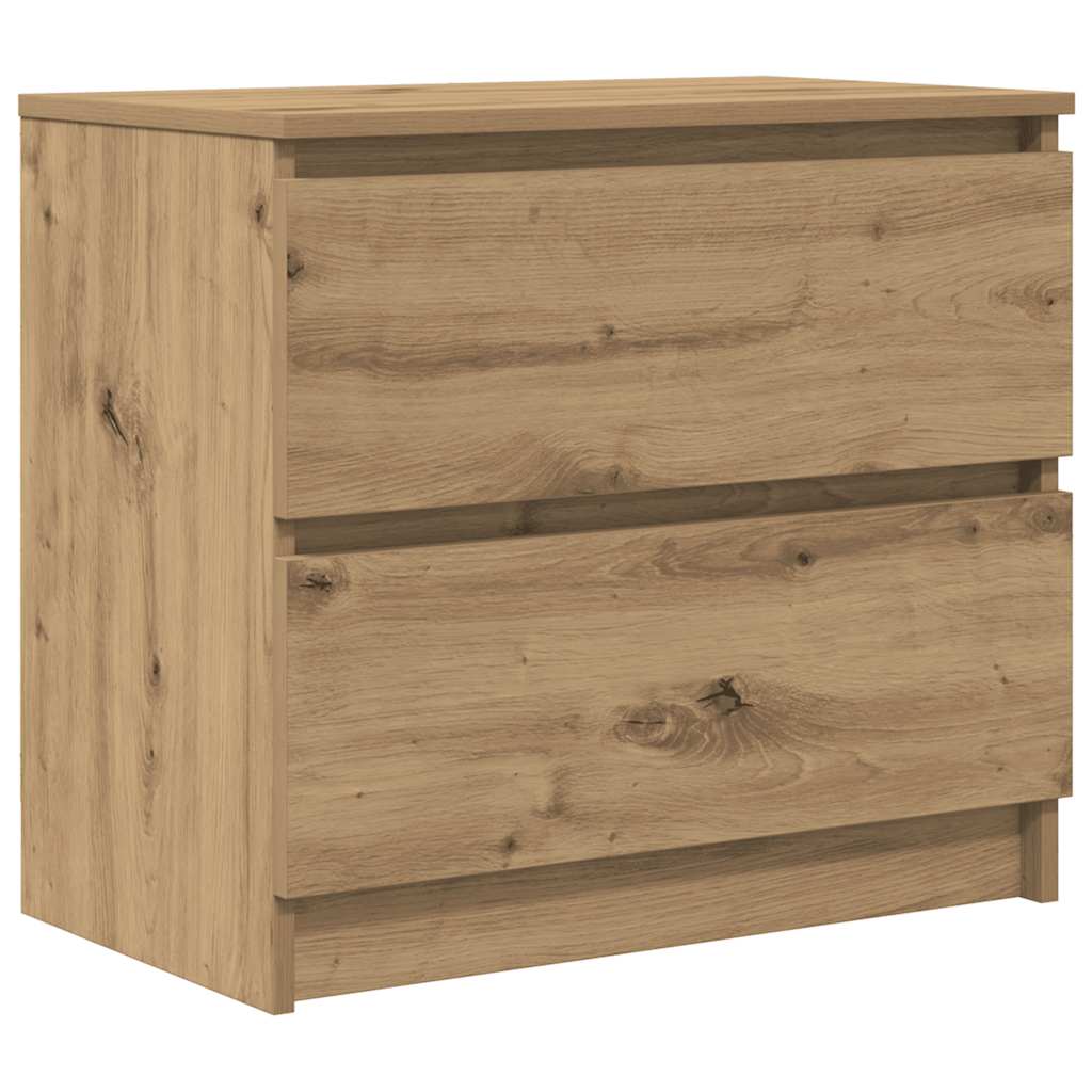 Meuble TV chêne artisanal 60x35x54 cm bois d'ingénierie - XIOS