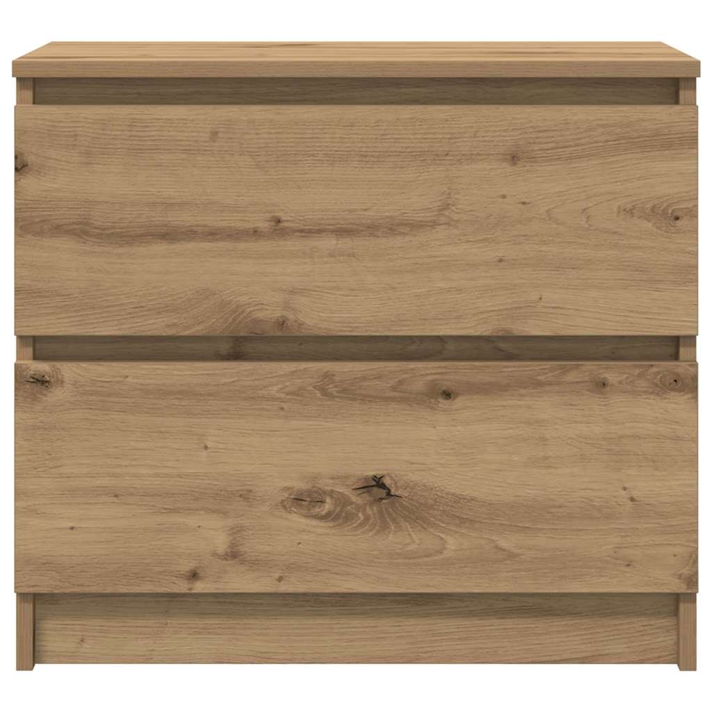 Meuble TV chêne artisanal 60x35x54 cm bois d'ingénierie - XIOS