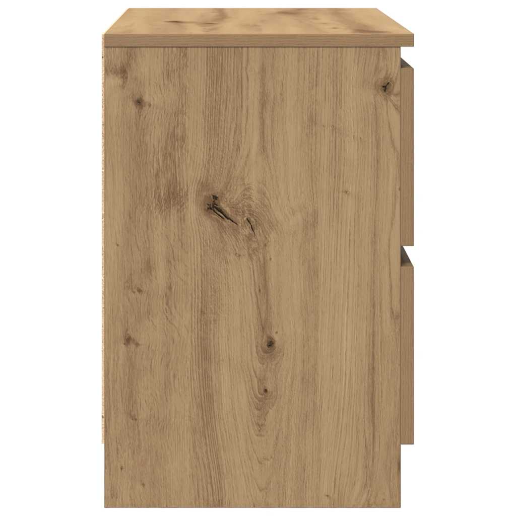 Meuble TV chêne artisanal 60x35x54 cm bois d'ingénierie - XIOS