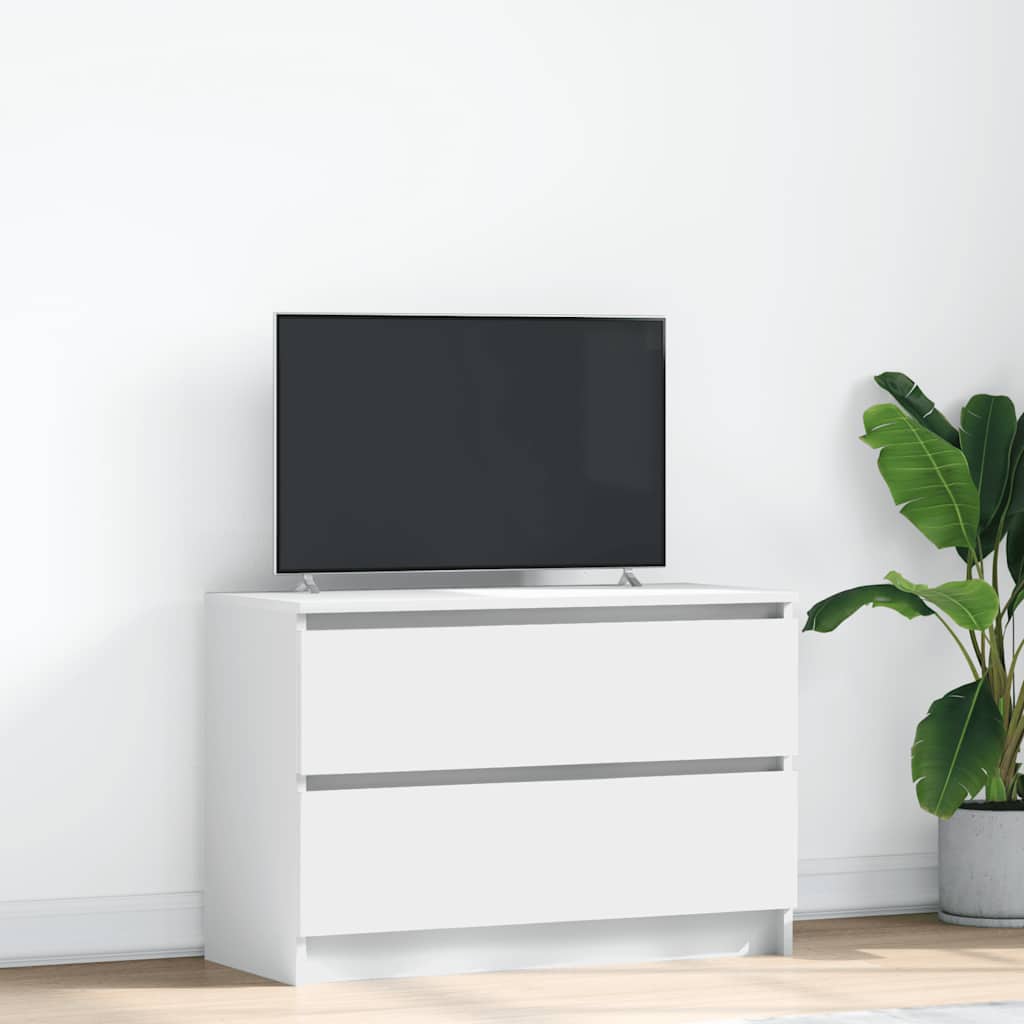 Meuble TV blanc 80x35x54 cm bois d'ingénierie - XIOS