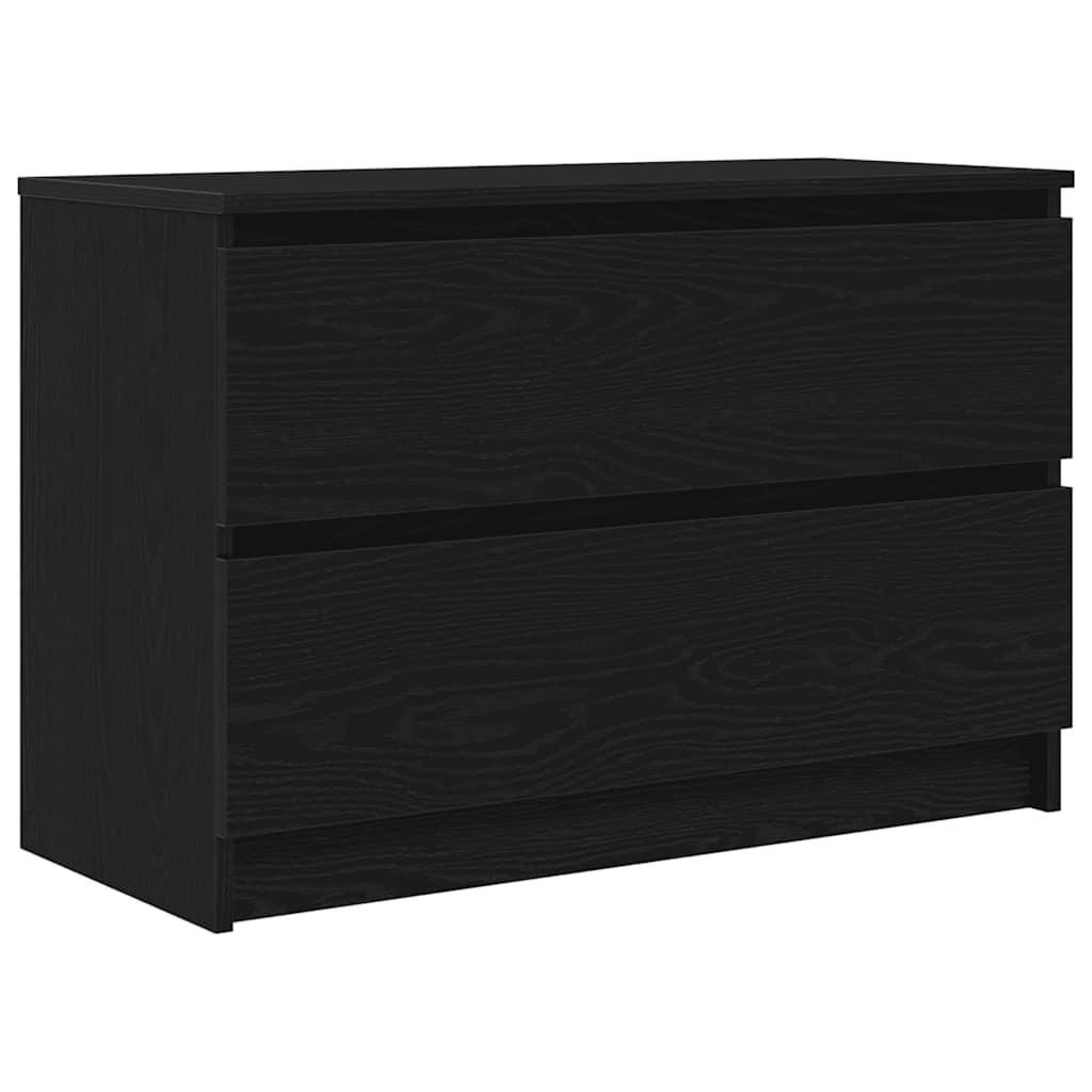 Meuble TV noir 80x35x54 cm bois d'ingénierie - XIOS