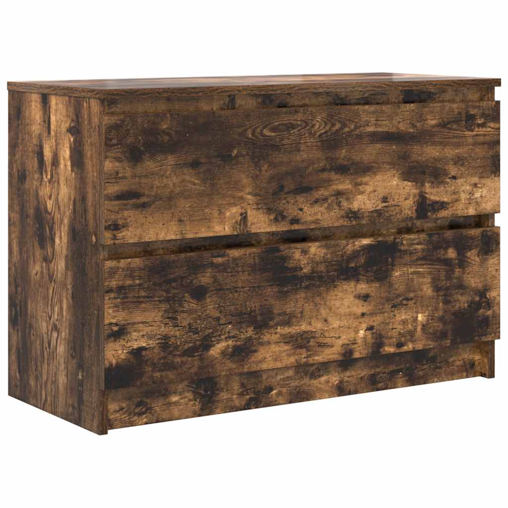 Meuble TV chêne fumé 80x35x54 cm bois d'ingénierie - XIOS