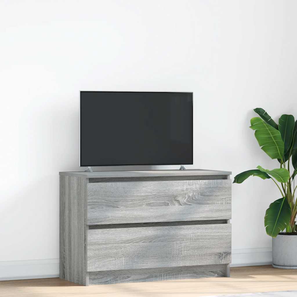 Meuble TV sonoma gris 80x35x54 cm bois d'ingénierie - XIOS