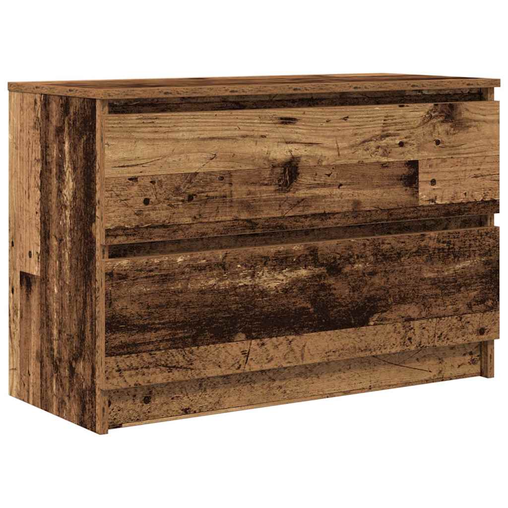 Meuble TV vieux bois 80x35x54 cm bois d'ingénierie - XIOS