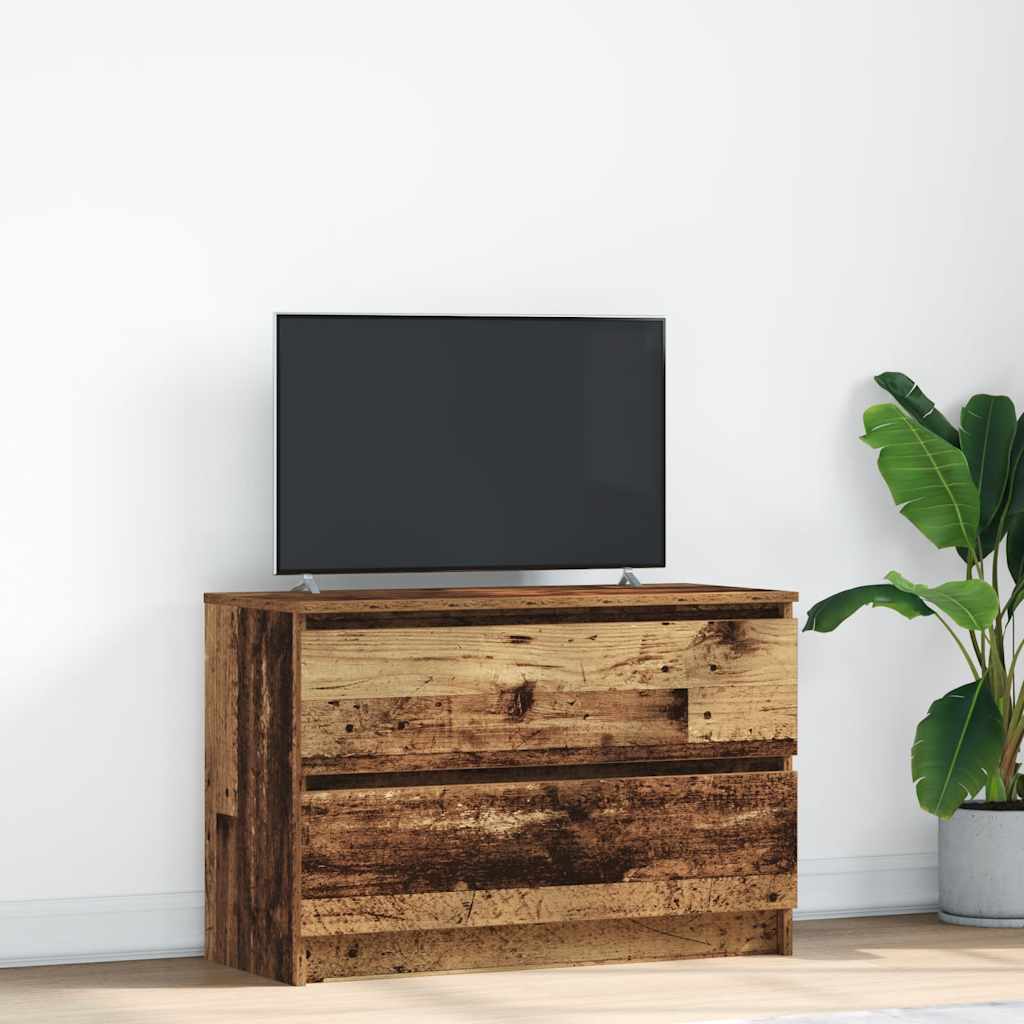 Meuble TV vieux bois 80x35x54 cm bois d'ingénierie - XIOS