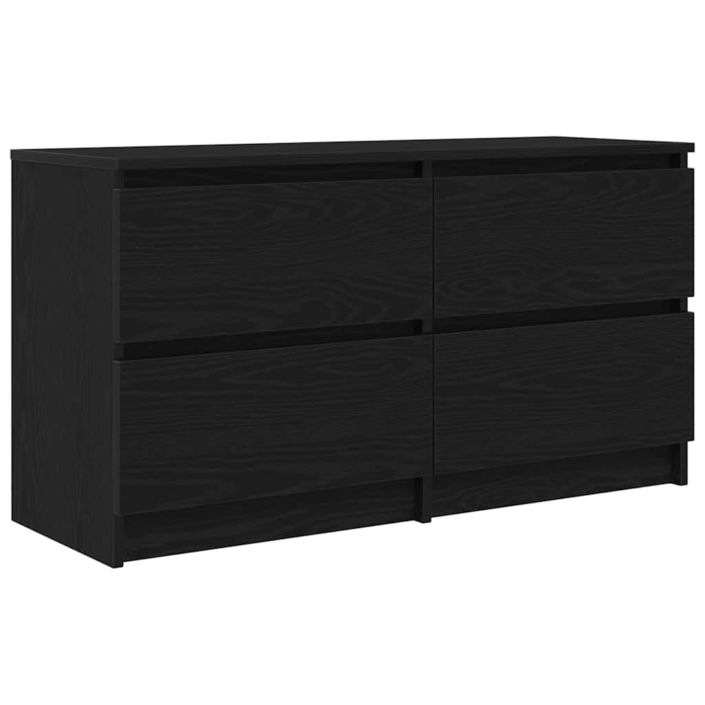 Meuble TV noir 100x35x54 cm bois d'ingénierie - XIOS
