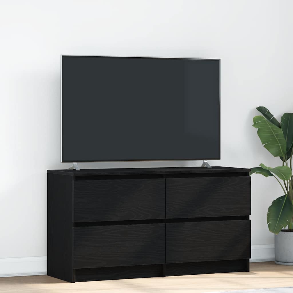 Meuble TV noir 100x35x54 cm bois d'ingénierie - XIOS