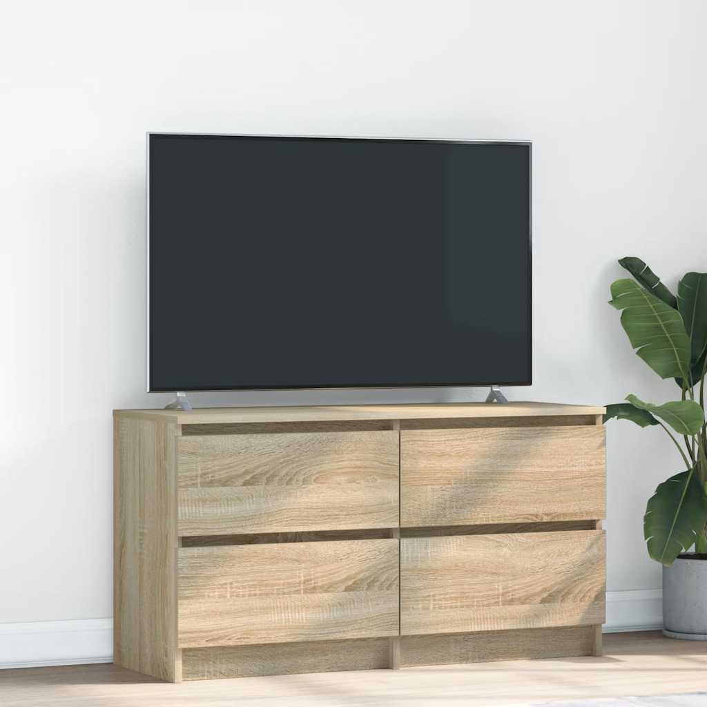 Meuble TV chêne sonoma 100x35x54 cm bois d'ingénierie - XIOS