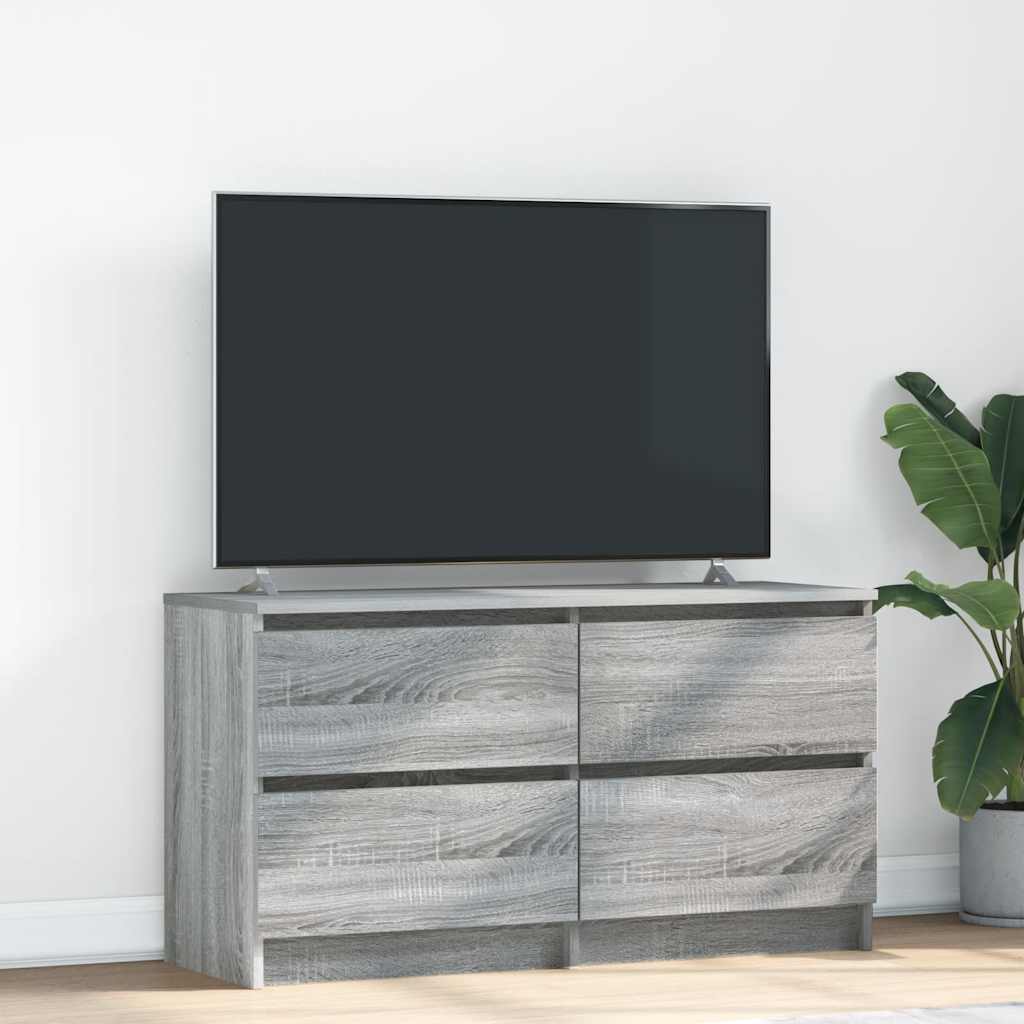 Meuble TV sonoma gris 100x35x54 cm bois d'ingénierie - XIOS