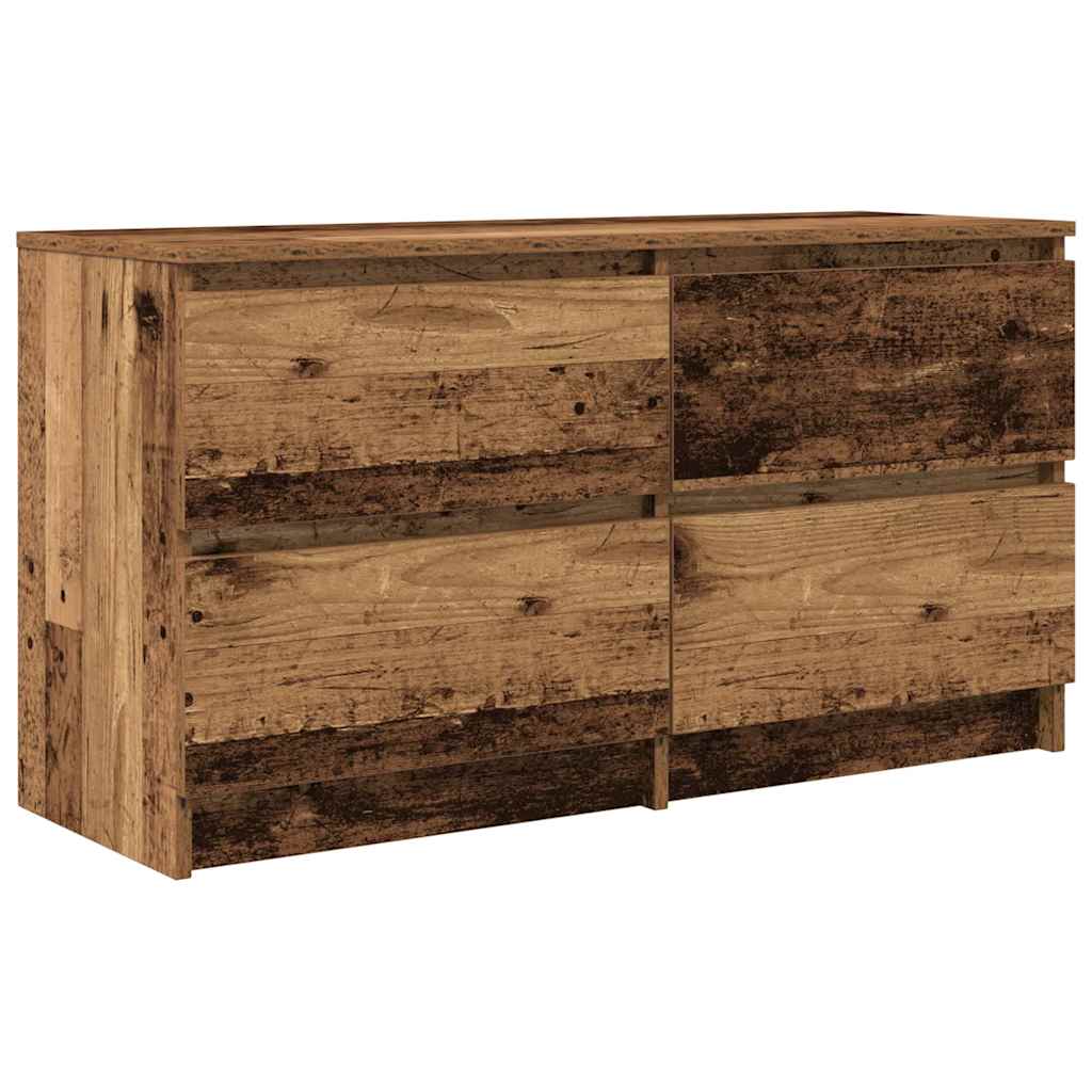 Meuble TV vieux bois 100x35x54 cm bois d'ingénierie - XIOS