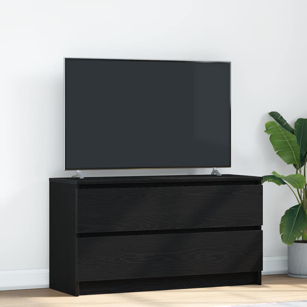 Meuble TV noir 100x35x54 cm bois d'ingénierie - XIOS
