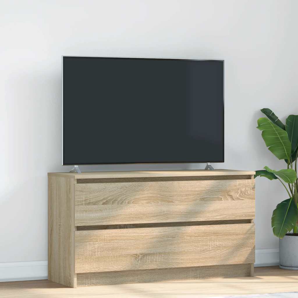 Meuble TV chêne sonoma 100x35x54 cm bois d'ingénierie - XIOS