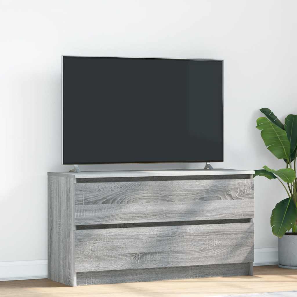 Meuble TV sonoma gris 100x35x54 cm bois d'ingénierie - XIOS
