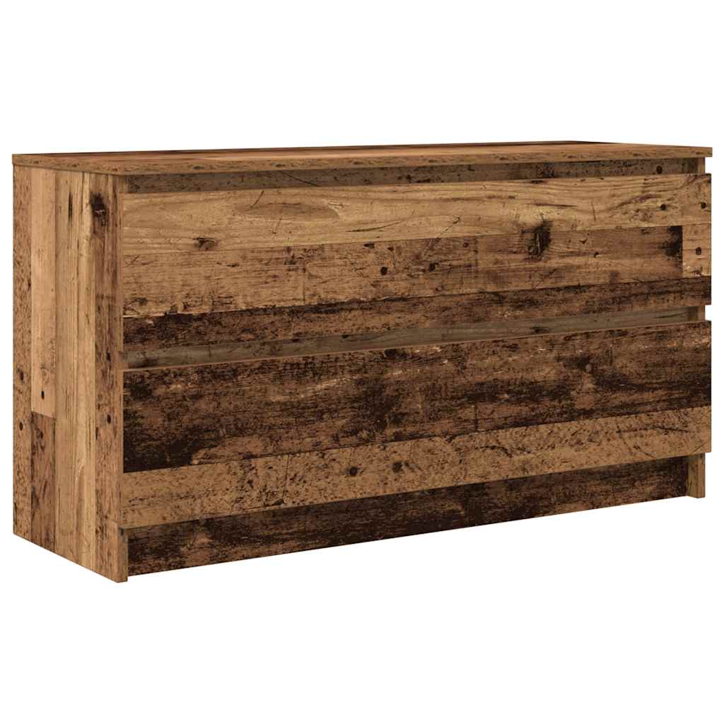 Meuble TV vieux bois 100x35x54 cm bois d'ingénierie - XIOS