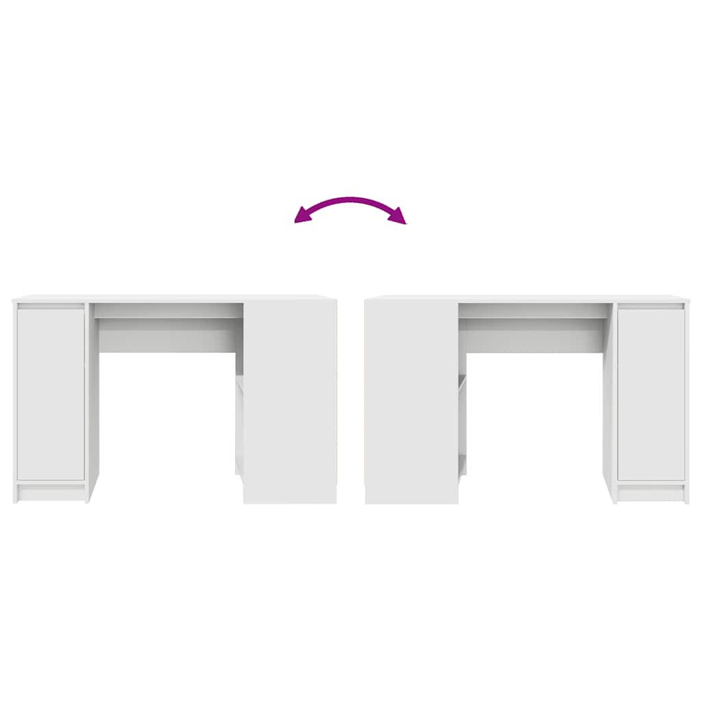 Bureau blanc 120x42x76 cm bois d'ingénierie - XIOS