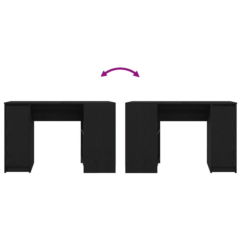 Bureau chêne noir 120x42x76 cm bois d'ingénierie - XIOS