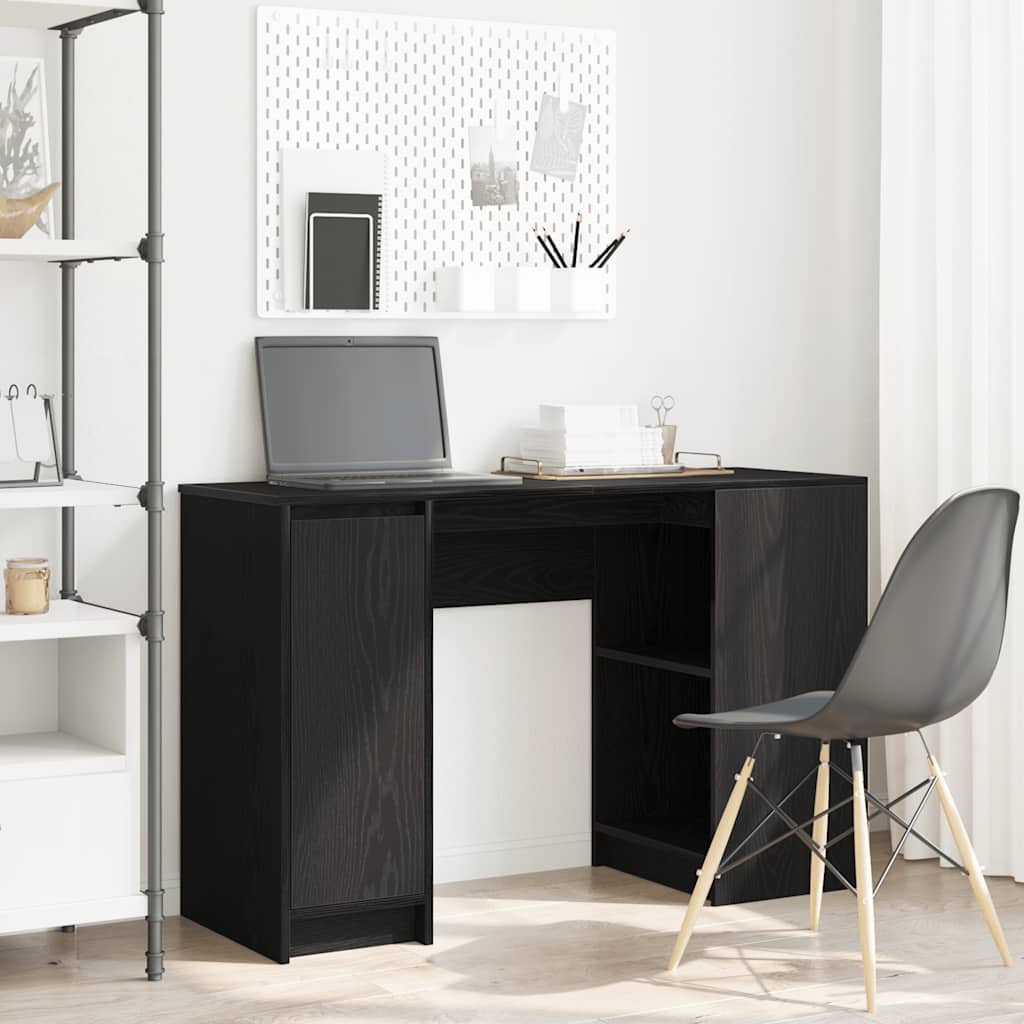 Bureau chêne noir 120x42x76 cm bois d'ingénierie - XIOS