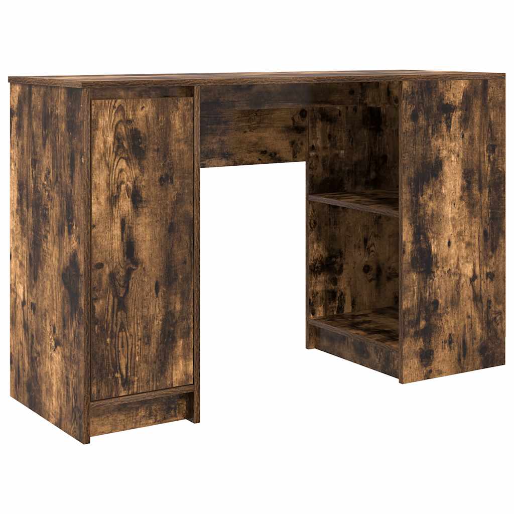 Bureau chêne fumé 120x42x76 cm bois d'ingénierie - XIOS